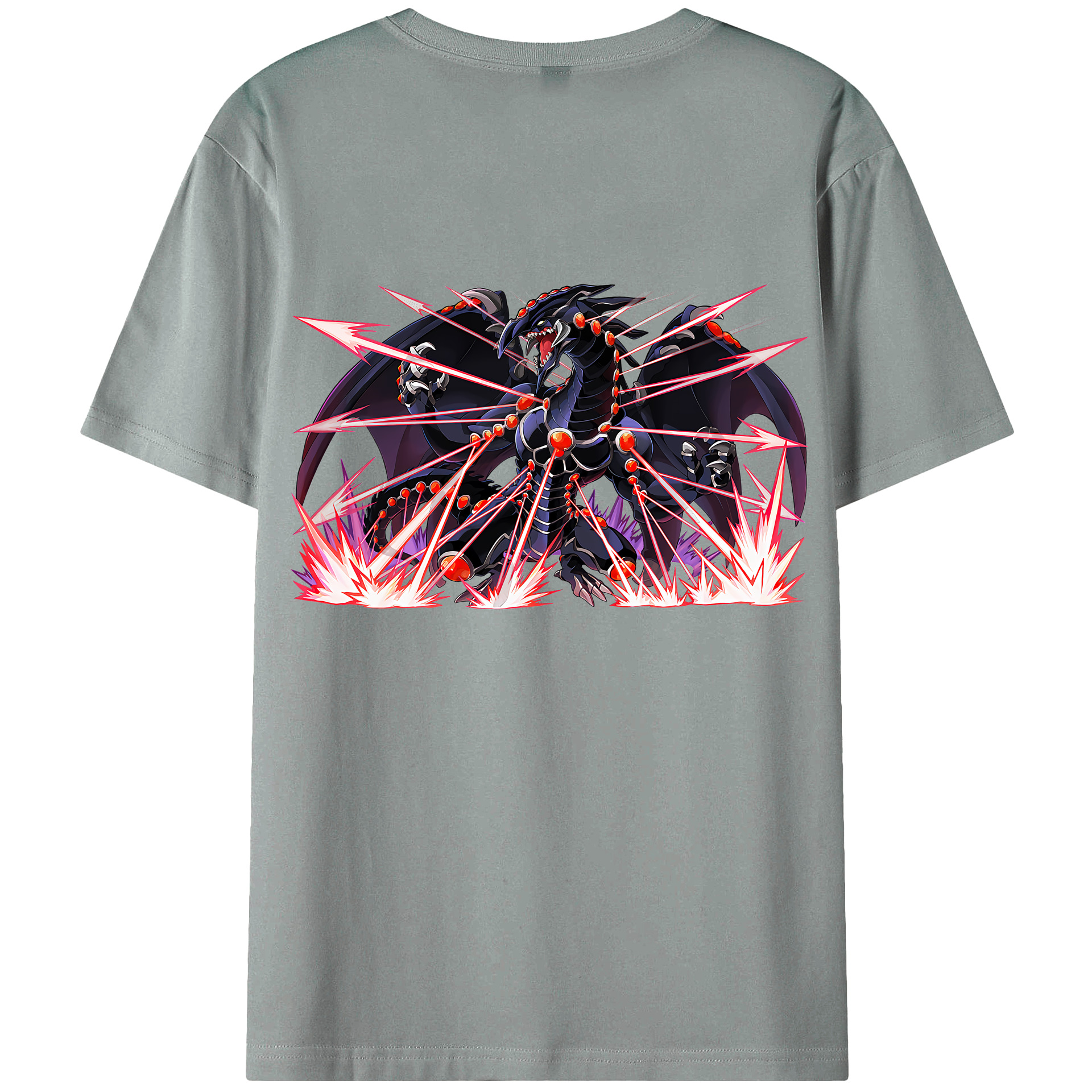 （画像用） 遊☆戯☆王 Yu-Gi-Oh! 綿100％ メンズ半袖Tシャツ（バックプリント） 通気性